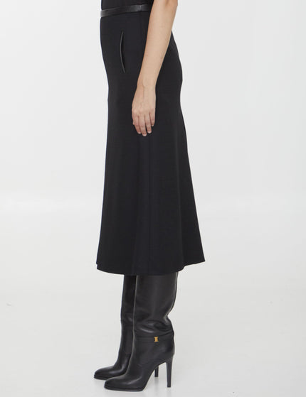Saint Laurent Midi Skirt In Wool - Ellie Belle