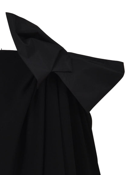 Saint Laurent Mini Black Dress With Bow - Ellie Belle