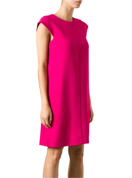 Saint Laurent Fuchsia Cady Shift Dress