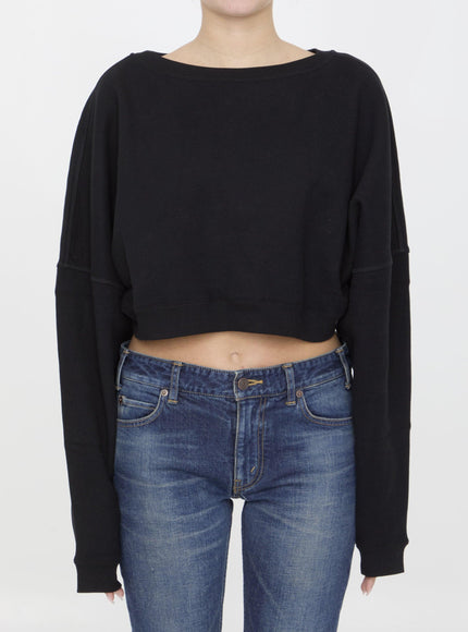 Saint Laurent Saint Laurent Cropped Sweatshirt - Ellie Belle