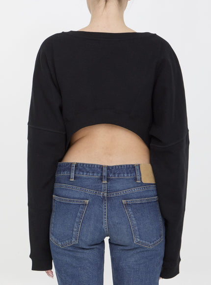 Saint Laurent Saint Laurent Cropped Sweatshirt - Ellie Belle