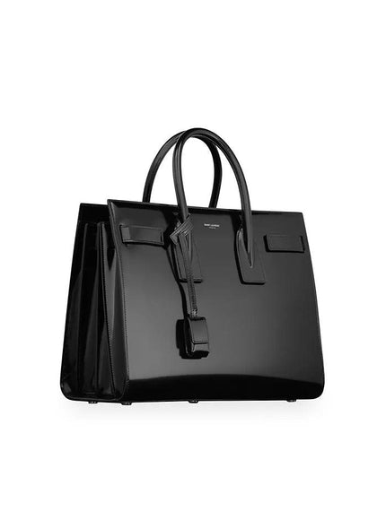 Saint Laurent Small Sac De Jour Bag In Shiny Leather - Ellie Belle