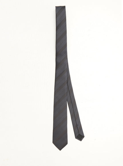 Saint Laurent Striped Tie In Silk - Ellie Belle