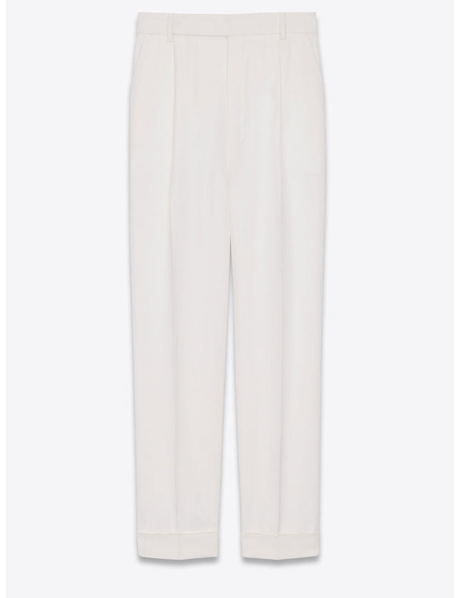 Saint Laurent White Tailored Trousers - Ellie Belle