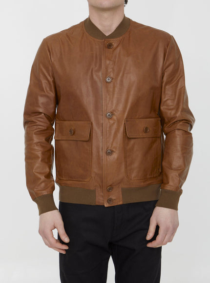 Salvatore Santoro Leather Bomber Jacket - Ellie Belle