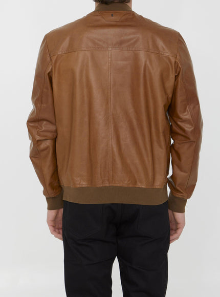 Salvatore Santoro Leather Bomber Jacket - Ellie Belle