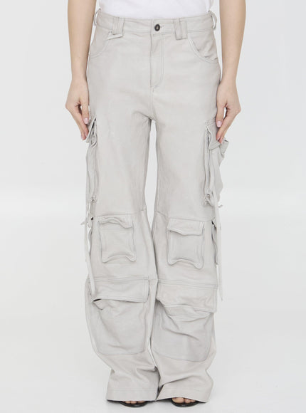 Salvatore Santoro Leather Cargo Pants - Ellie Belle