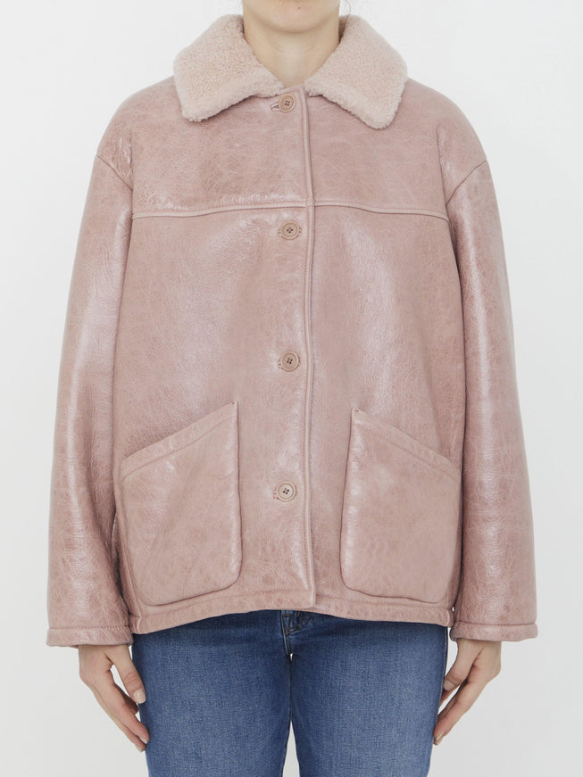 Salvatore Santoro Pink Leather Jacket - Ellie Belle