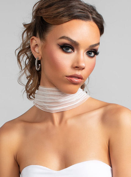 Savannah Striped Tulle Scarf