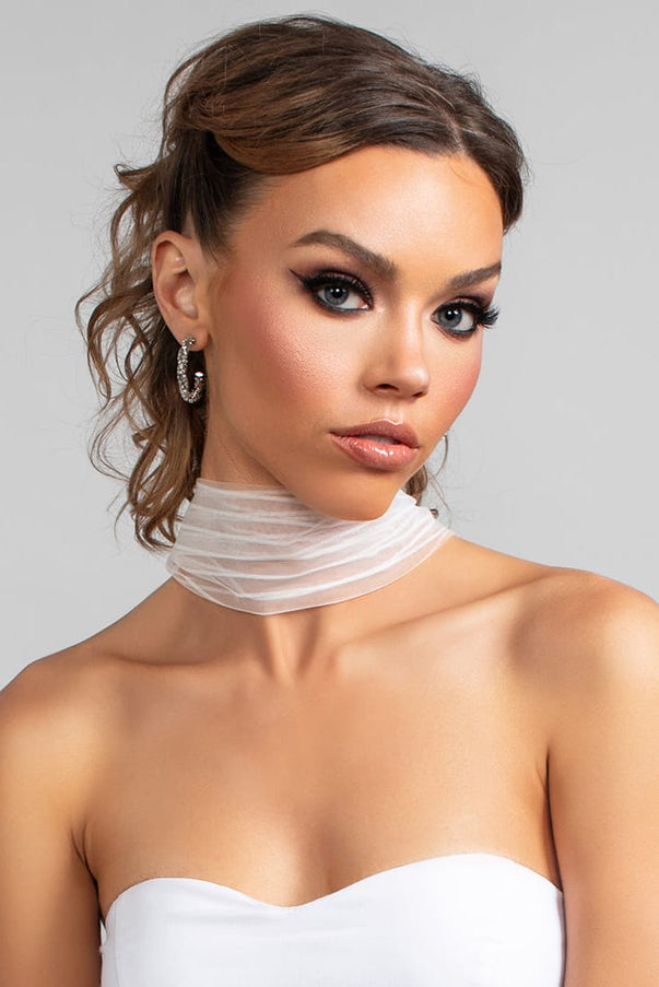 Savannah Striped Tulle Scarf