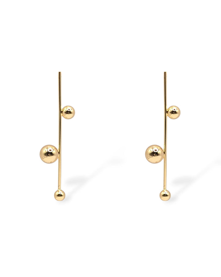 Sawyer Ball & Bar Drop Earrings
