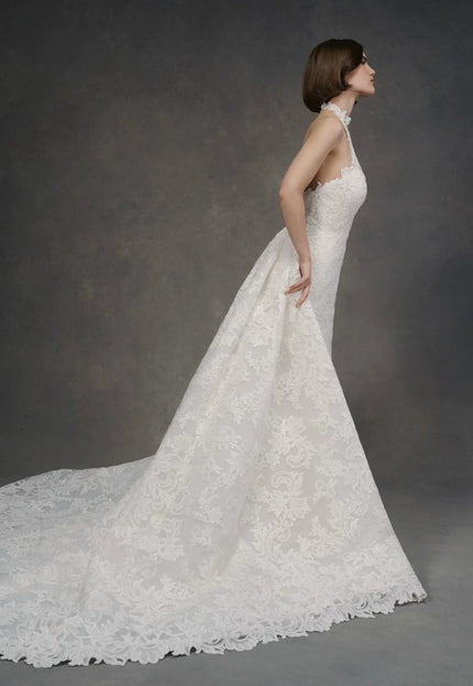 Anne Barge Selena Halter Wedding Gown in Pearl