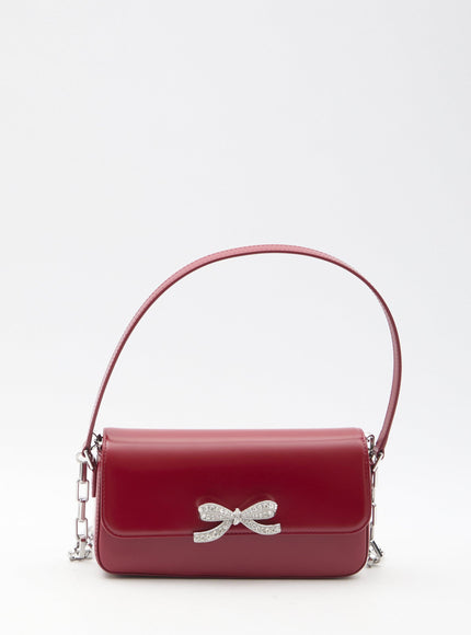 Self Portrait Burgundy Leather Baguette Bag - Ellie Belle