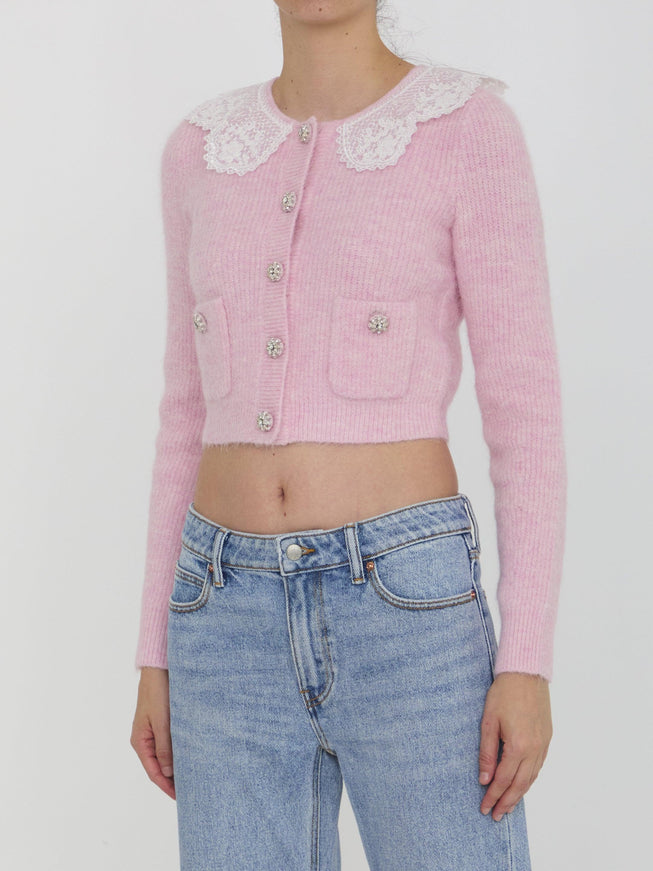 Self Portrait Fluffy Knit Cardigan - Ellie Belle