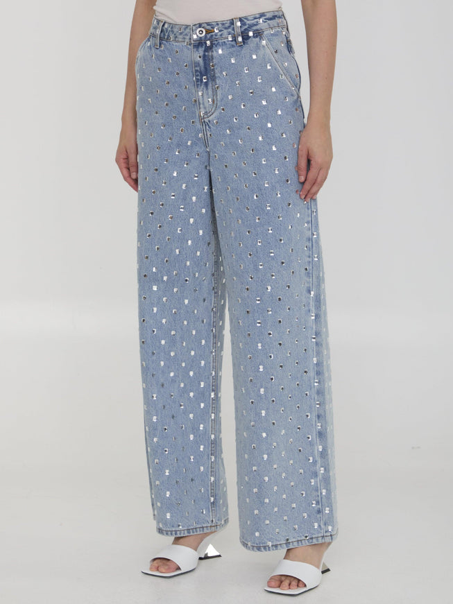 Self Portrait Rhinestone Denim Jeans - Ellie Belle