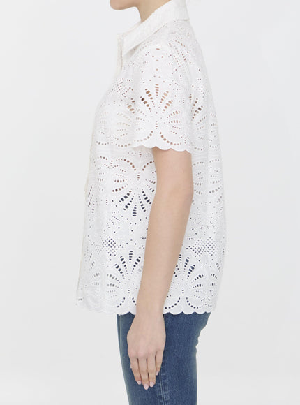 Self Portrait Sangallo Lace Shirt - Ellie Belle