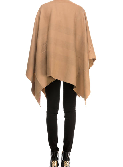 Burberry Charlotte Wool Reversible Poncho Cape - Ellie Belle