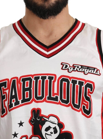 Dolce & Gabbana White DG Royals Panda Tank Top