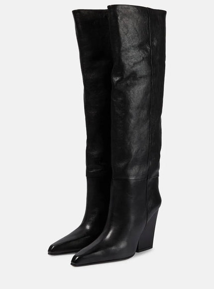 Paris Texas Jane Leather Knee Boots 100mm