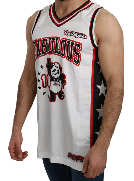 Dolce & Gabbana White DG Royals Panda Tank Top