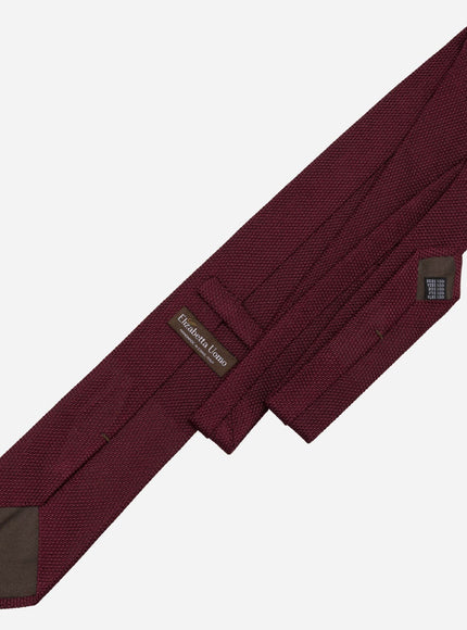 Elizabetta Foresta Silk Grenadine Tie - Burgundy