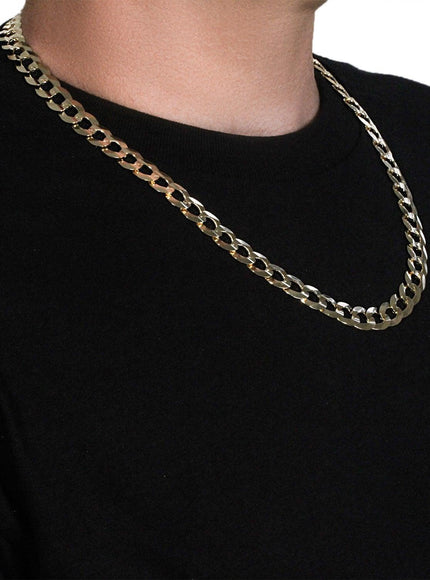 Solid Curb Chain in 14k Yellow Gold (11.23mm) - Ellie Belle