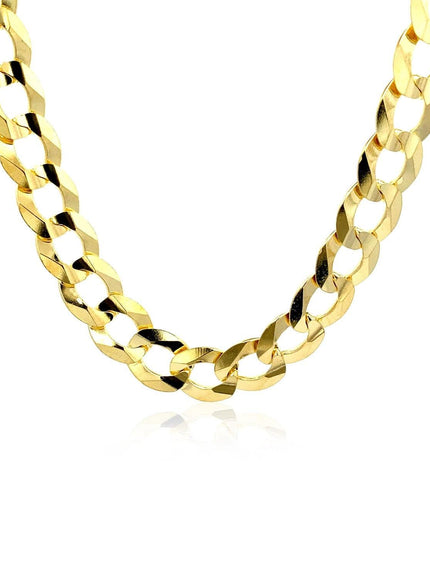 Solid Curb Chain in 14k Yellow Gold (11.23mm) - Ellie Belle