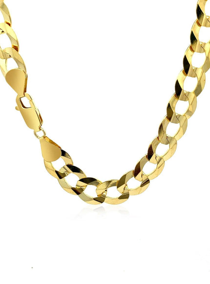 Solid Curb Chain in 14k Yellow Gold (11.23mm) - Ellie Belle
