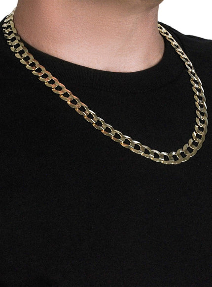 Solid Curb Chain in 14k Yellow Gold (12.18mm) - Ellie Belle