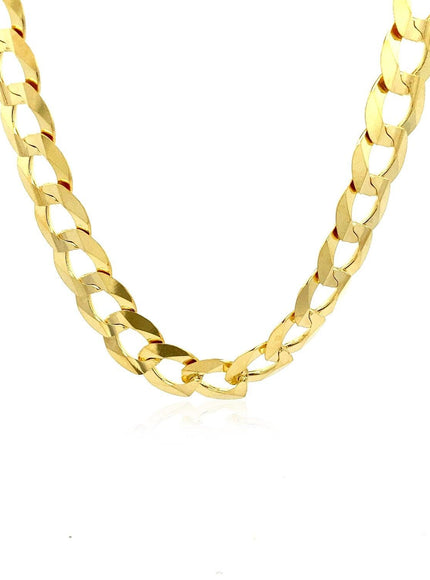 Solid Curb Chain in 14k Yellow Gold (12.18mm) - Ellie Belle