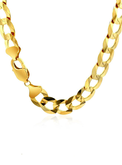 Solid Curb Chain in 14k Yellow Gold (12.18mm) - Ellie Belle