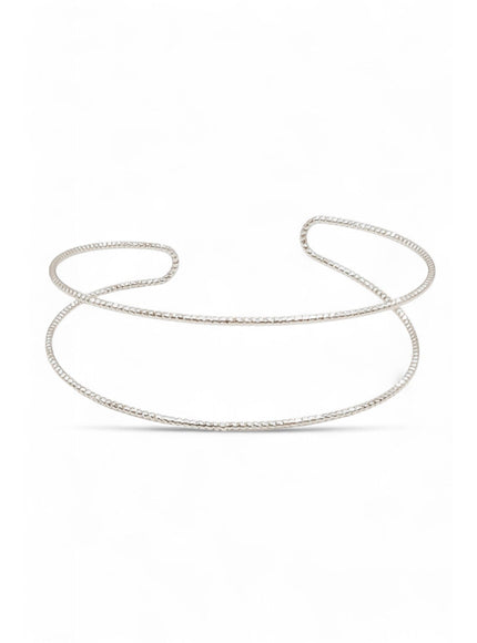 Spencer Metal Cuff Bracelet Silver