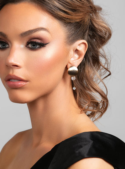 Stacey CZ Crystal Drop Earrings