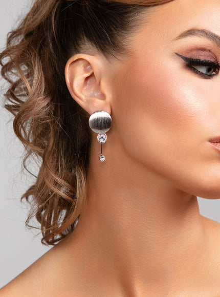 Stacey CZ Crystal Drop Earrings