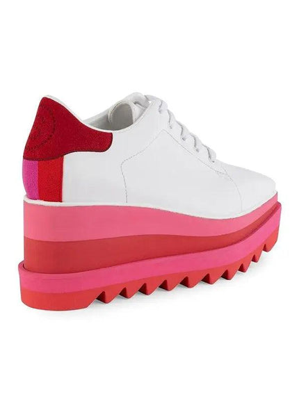 Stella McCartney Sneak-Elyse Wedge Sneakers Pink - Ellie Belle