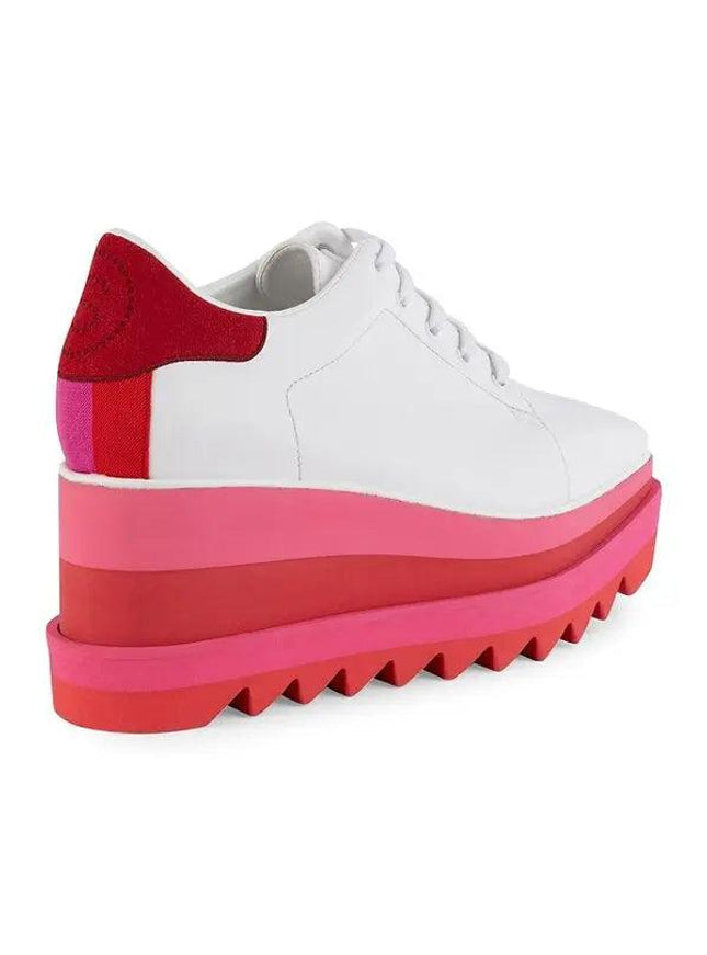 Stella McCartney Sneak-Elyse Wedge Sneakers Pink - Ellie Belle