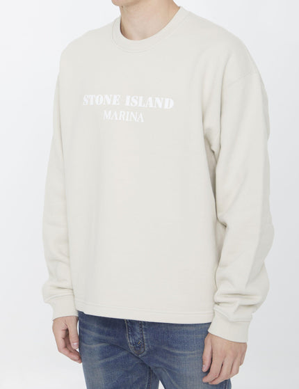 Stone Island Cotton Sweatshirt With Logo - Ellie Belle