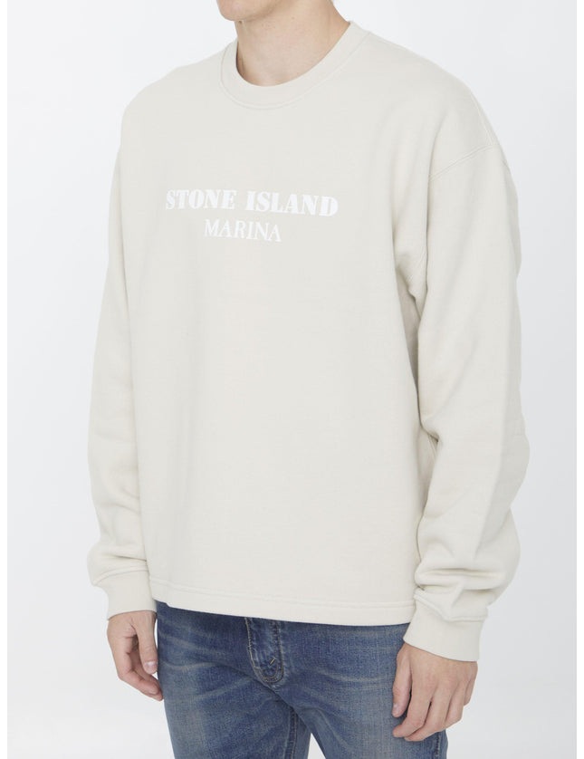 Stone Island Cotton Sweatshirt With Logo - Ellie Belle