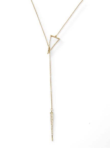 Sutton Crystal Spike Lariat Necklace
