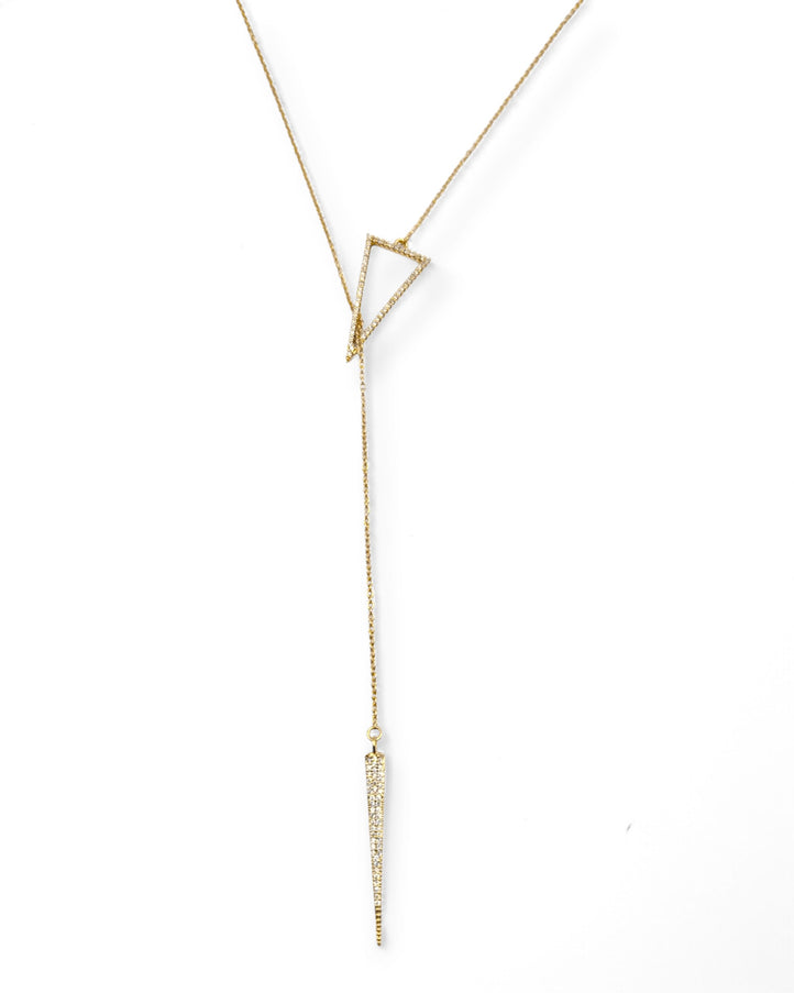 Sutton Crystal Spike Lariat Necklace