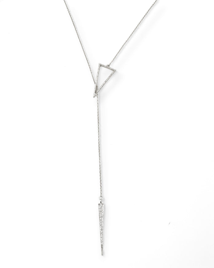 Sutton Crystal Spike Lariat Necklace