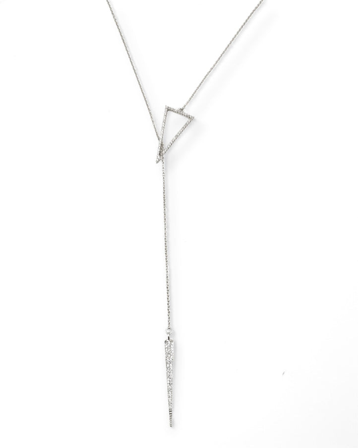 Sutton Crystal Spike Lariat Necklace