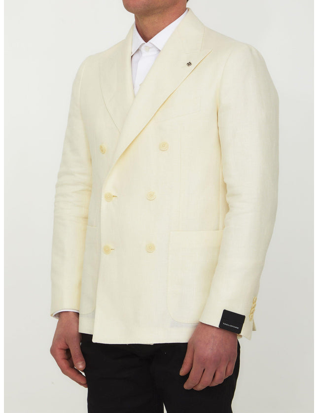 Tagliatore Cream-colored Double-breasted Jacket - Ellie Belle
