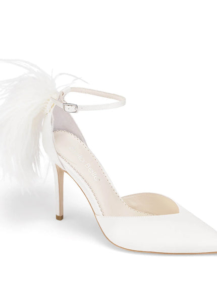 Bella Belle Tate Feather Detail Statement Wedding Shoes