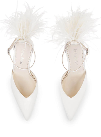Bella Belle Tate Feather Detail Statement Wedding Shoes