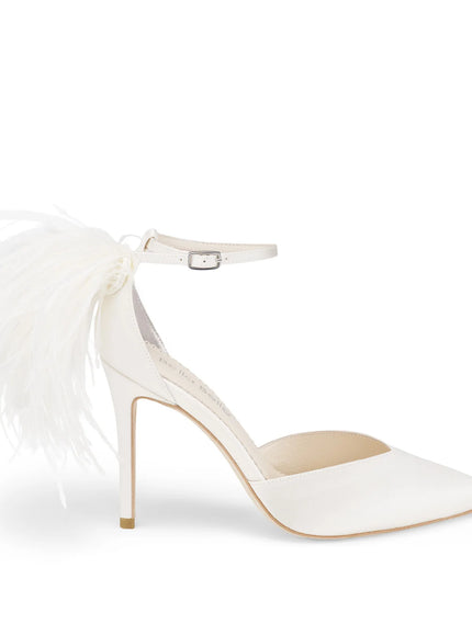 Bella Belle Tate Feather Detail Statement Wedding Shoes