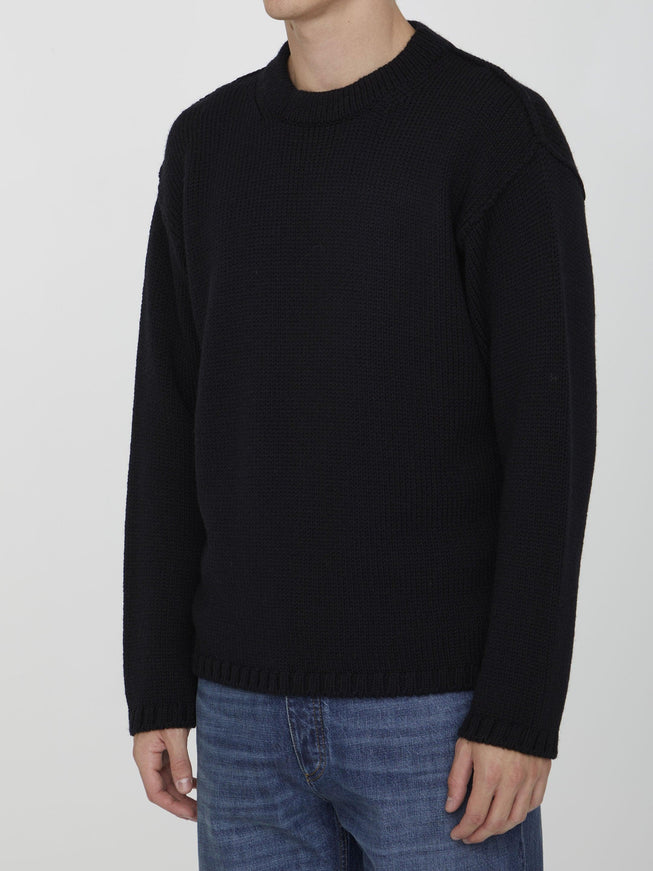 Ten C Black Wool Jumper - Ellie Belle