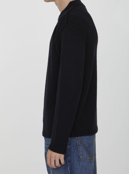 Ten C Black Wool Jumper - Ellie Belle