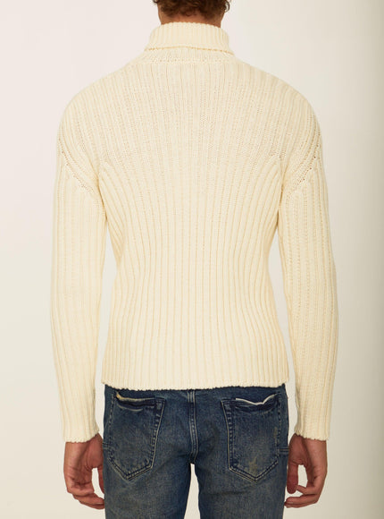 Ten C White Wool Turtleneck - Ellie Belle