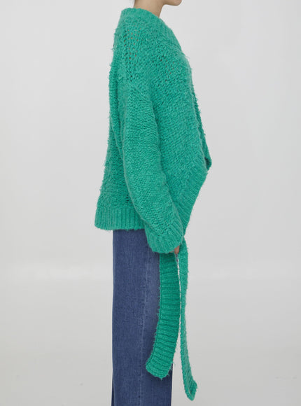 The Attico Asymmetric Green Jumper - Ellie Belle